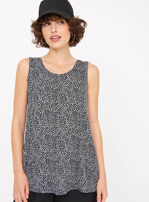 Monochrome Printed Scoop Neckline Vest Top  16